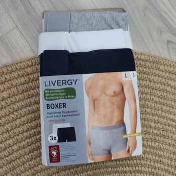 Боксеры мужские Livergy 3 шт в упаковке, хлопок, размер L