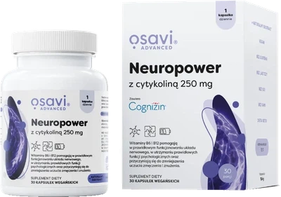 Suplement diety Osavi Neuropower z cytykoliną 250 mg 30 kapsułek (5904139925096)
