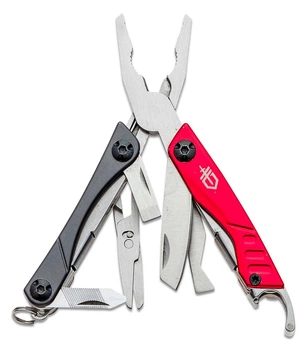 Мультитул с 12 функциями 70 мм Slip Joint Gerber Dime Multi-Tool Red (31-001040) из нержавеющей стали, красный