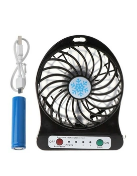 Мини вентилятор аккумуляторный Mini Fan USB / Черный