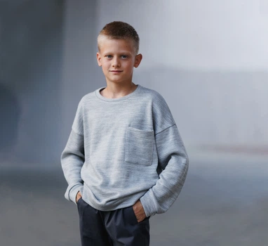 Підлітковий світшот Бембі ДЖ346 140 см Сірий (35346417045.X00)