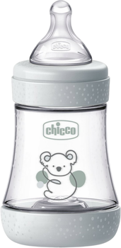 Бутылочка для кормления пластиковая Chicco Perfect 5 с силиконовой соской 0+ месяцев 150 мл Серая (20211.32.40)