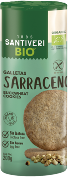 Organiczne bezglutenowe herbatniki gryczane Santiveri Digestive Serraceno z cukrem trzcinowym 200 g (8412170040144)