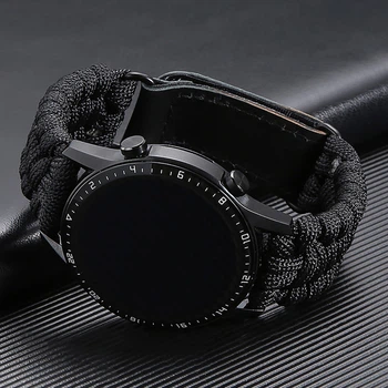 Ремешок Paracord Black 22 мм