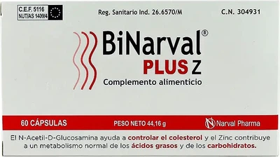 Дієтична добавка Narval Pharma Binarval Plus Z + Dieta Sana 60 капсул (8470013049310)