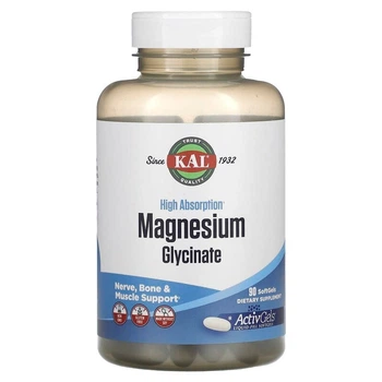 Глицинат магния высокой абсорбции KAL (Magnesium Glycinate) 90 капсул CAL61879