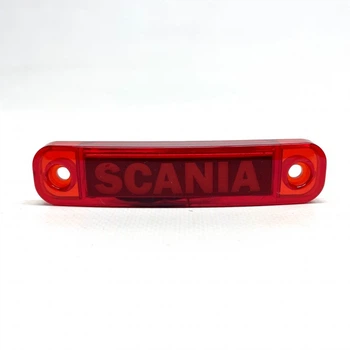Габаритный LED-фонарь Scania красный 24V (100х22х12 мм) для грузовиков