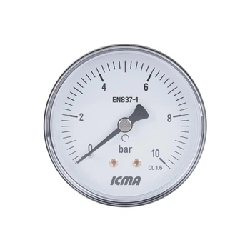 Манометр Icma 1/4" 0-10 бар, заднее подключение No243