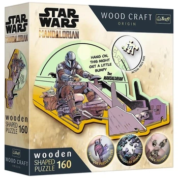 Пазл Trefl Wooden Star Wars Мандалорець - возз'єднайтеся 160 елементів (5900511201871) TREFL 5900511201871 1026585