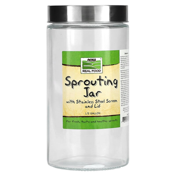 Банка для проращивания семян NOW Foods "Sprouting Jar" микрозелень (1.9 л)
