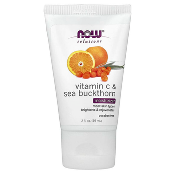 Увлажняющий крем для лица NOW Foods, Solutions "Vitamin C & Sea Buckthorn" с витамином C и облепихой (59 мл)