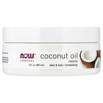Натуральное кокосовое масло NOW Foods, Solutions "Coconut Oil Natural" увлажняющее (89 мл)