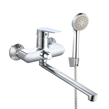 Смеситель для ванны WEZER VRL715-10 с длинным изливом, Ø35, хром