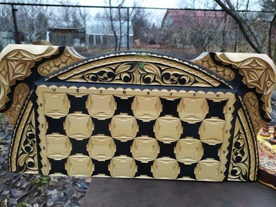 Колекційні шахи "Богдан Хмельницький" з металу + різальна дошка 60х60 см,вінтажний подарунковий набір Vintage metal Chess set