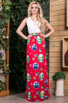 Жіноча літня сукня-сарафан з креп-софту Season Beauty 2016 Seventeen L-XL Червоний (2000000063843)