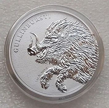 Срібна монета Gullinbursti Кабан Вепр серії "Чудовиська Німеччини" Germania Mint 2025