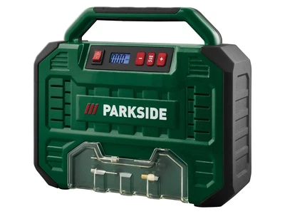Автомобильный компрессор Parkside PMK 150 A1 (12V/230V) - портативный цифровой насос для подкачки шин с манометром