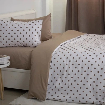 Постільна білизна ТЕП Happy Sleep Chocolate Dots полуторна наволочки 50х70 см Білий з коричневим (53370150215)