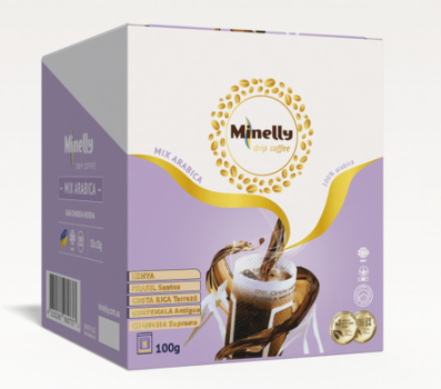 Кофе в дрипах Minelly Mix Arabica 10 шт Минелли 100% Арабика