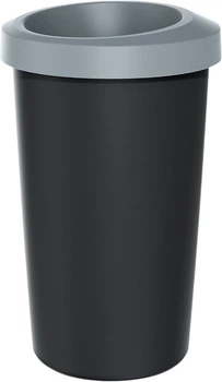 Відро для сміття Prosperplast Compacta R кругле 25 л Чорний/Сірий (5905197461052)