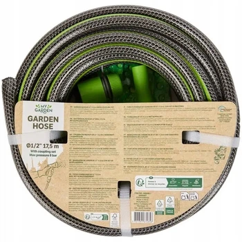 Садовый шланг спиральный 4-слойный гибкий крепкий 1/2 дюйма 17,5 м My Garden