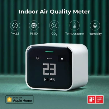 Qingping Air Detector Lite CGDN1 — умный анализатор воздуха PM2.5 PM10 CO2, датчик температуры и влажности HomeKit