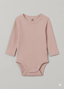 Боди лонгслив H&M 56 Розовый 0993598_роз