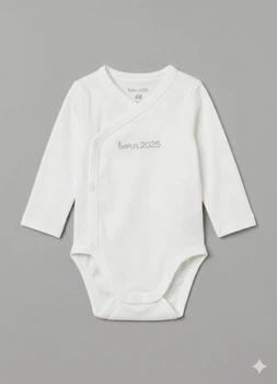 Боди лонгслив H&M 62 Белый 1237469