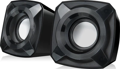 Компьютерные колонки Microlab B-16 Black — акустика 2.0, мощность 6 Вт (2×3 Вт), AUX 3.5 мм, USB питание, компактные стерео колонки для ПК