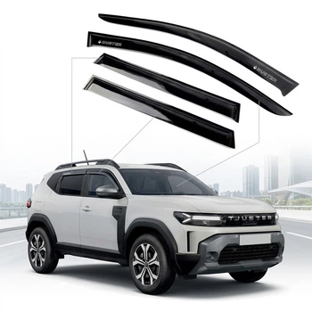 Дефлектори вікон ветровики для Renault Duster 2024- (Voron Glass) VR12324