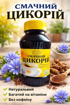Цикорий растворимый натуральный 240 г без кофеина