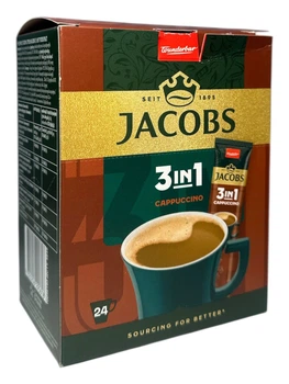 Кофе Jacobs Cappuccino 3в1 у стіках 24 х 12,5 г (461)