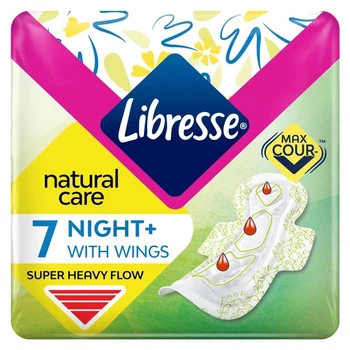 Прокладки Libresse Natural Care Maxi Goodnight 7 шт (7322540611236)