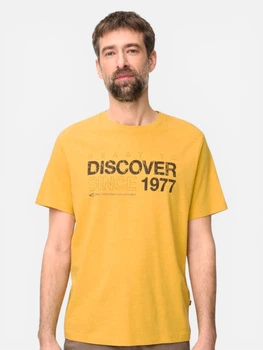 Футболка бавовняна довга чоловіча Camel Active T-shirts 1/2 sleeves 409700-7T17-64 Жовта (4063366239817)