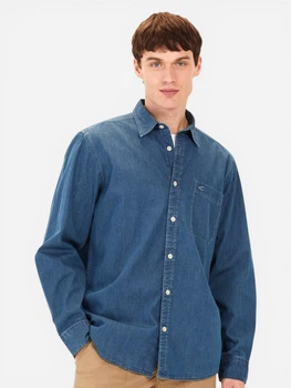Рубашка хлопковая мужская Camel Active Longsleeve Shirt 409131-5S31-48 M Темно-синяя (4064478957521)