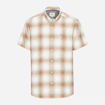 Сорочка бавовняна літня чоловіча Camel Active Shortsleeve Shirt 409261-5S61-50 M Червона в клітинку (4064478958825)