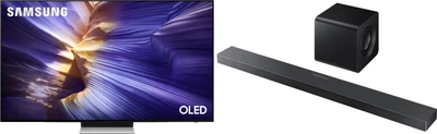 Комплект Телевізор Samsung OLED 77" QE77S91FAEXUA + Саундбар Q-серії Samsung HW-QS700F/UA