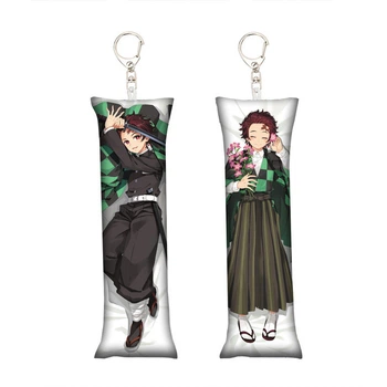 Брелок-дакимакура Танджиро Камадо Клинок, рассекающий демонов Demon Slayer Tanjirou Kamado двусторонний 15 см