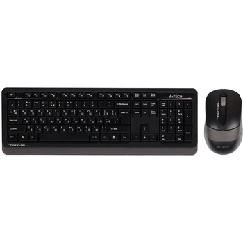 Бездротовий комплект A4Tech FG1010S Безшумний клік Чорний/Сірий