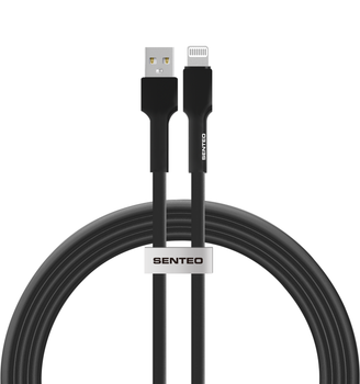 USB Кабель Senteo SL-03 Soft Silicone USB-A to Lightning 1m Black