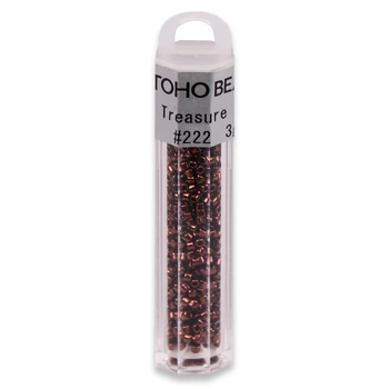 Бисер японский Toho Treasure 11/0, 3 г, TT-11-222, блестящий, темно-бронзовый - бусины