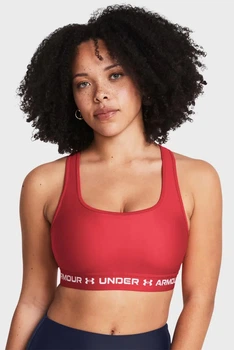 Спортивний топ жіночий Under Armour Crossback Mid Bra XS Кораловий 1361034-814