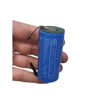 LiitoKala аккумулятор 32700 LifePo4 Lii-70A-N 7000mAh Flat Top с впаянными контактами для пайки