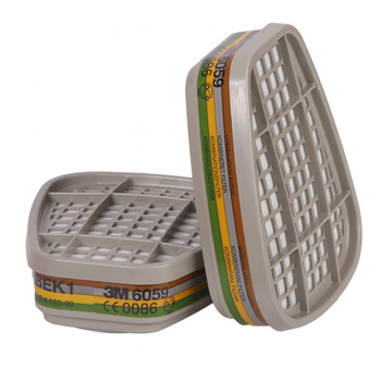 Фильтр 3M 6059 от газов и паров ABEK1 (2 шт) (0969-1)