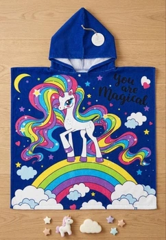 Пончо детское You are Magical Koloco 60х120 из тонкой микрофибри