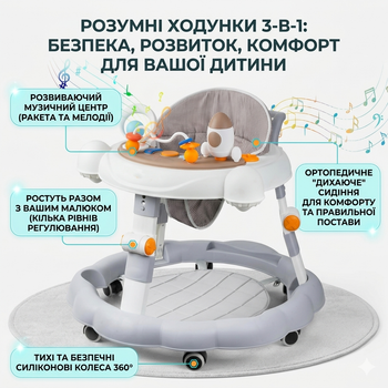 Детские ходунки для малышей игровой центр с уровнем регулировки высоты
