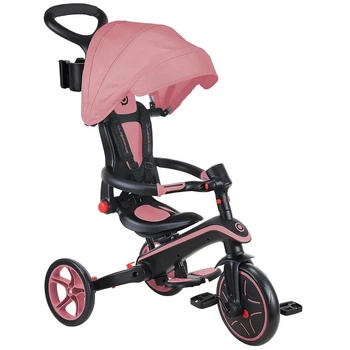 Детский велосипед Globber Explorer trike Foldable 4 в 1, розовый