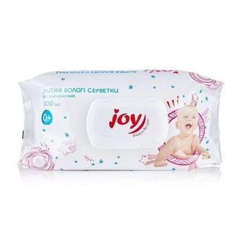 Детские влажные салфетки Joy с клапаном 100 шт