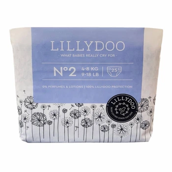 Підгузки памперси Lillydoo розмір 2 (4-8 кг) 25 шт