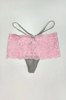 Трусики стринг Koza Underwear 3(M) Розовый-Серый (134370)
